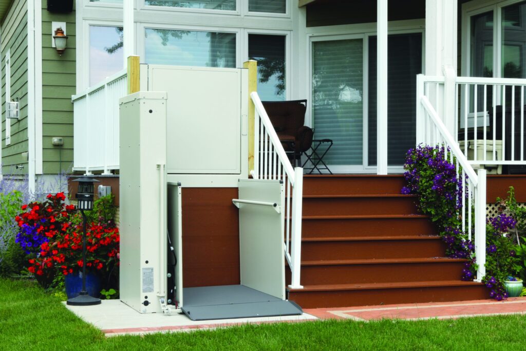 platform lift on porch
